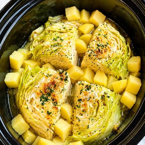 Slow Cooker 4-Ingredient Cabbage and Potatoes