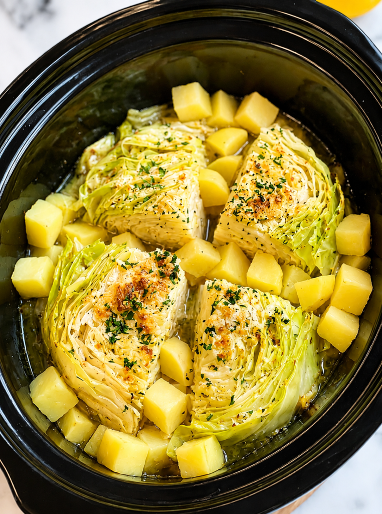Slow Cooker 4-Ingredient Cabbage and Potatoes