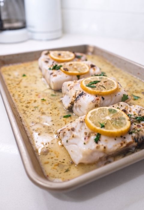 Lemon Butter Baked Cod