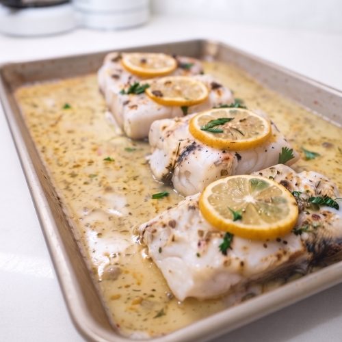 Lemon Butter Baked Cod