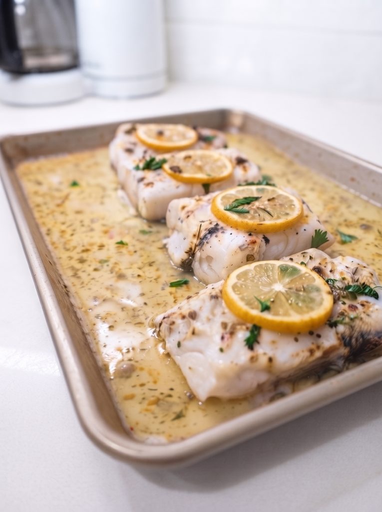 Lemon Butter Baked Cod