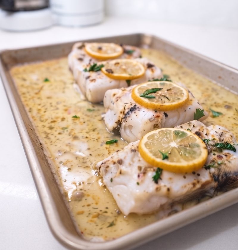 Lemon Butter Baked Cod
