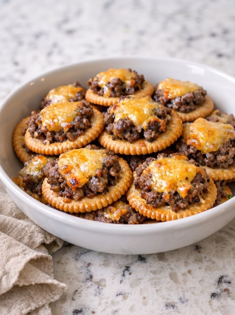 Oven Baked 3-Ingredient Beef Cracker Bites