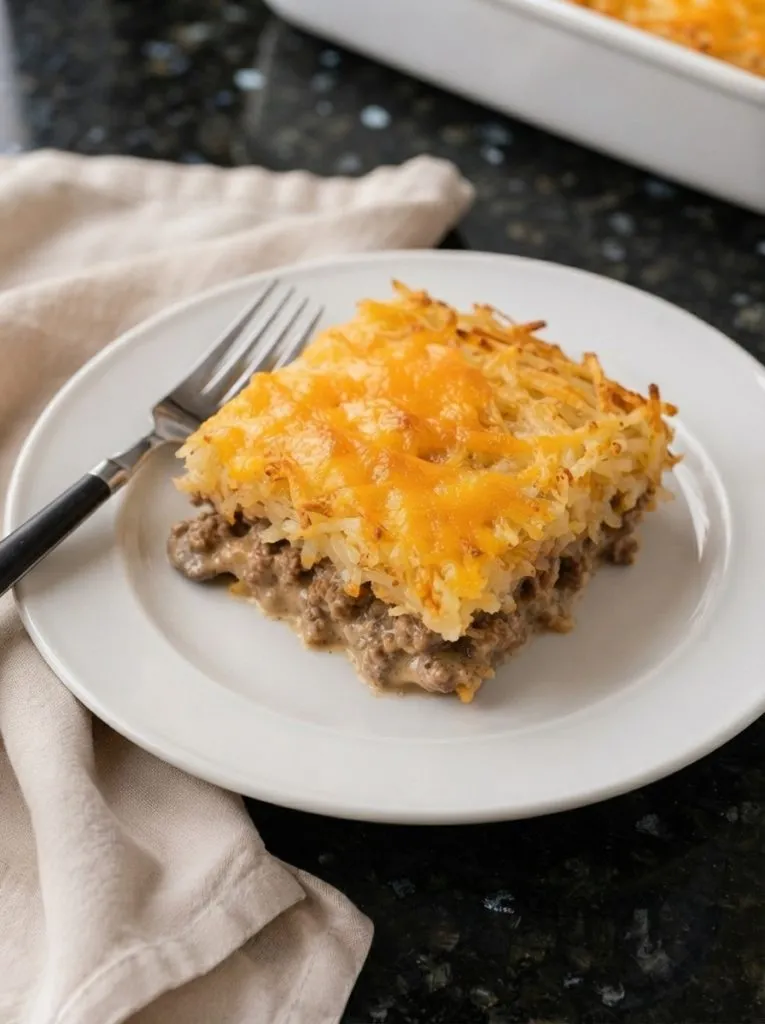 4-Ingredient Beef and Hashbrown Casserole