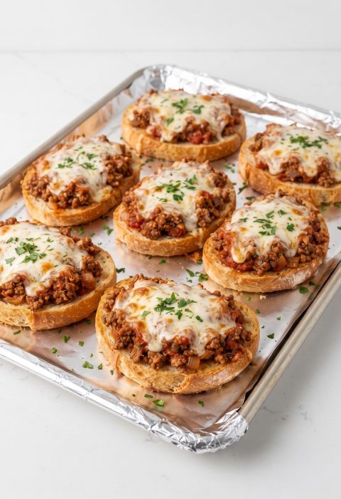 Oven Baked 4-Ingredient Beef English Muffin Bites