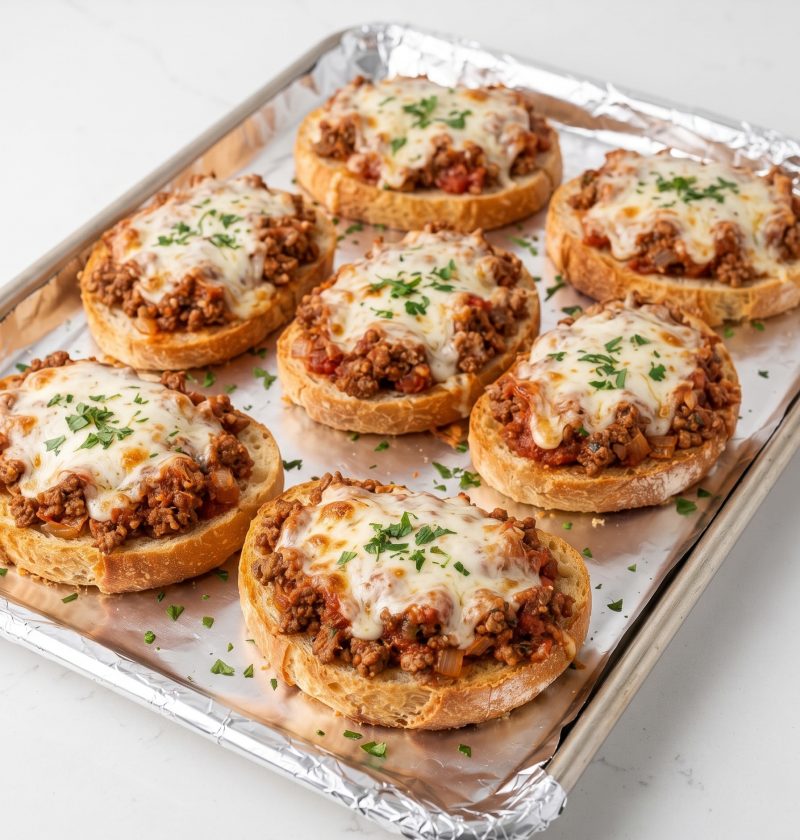 Oven Baked 4-Ingredient Beef English Muffin Bites