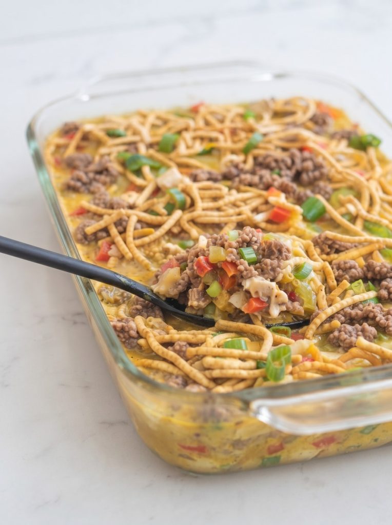 Ground Beef Chow Mein Casserole