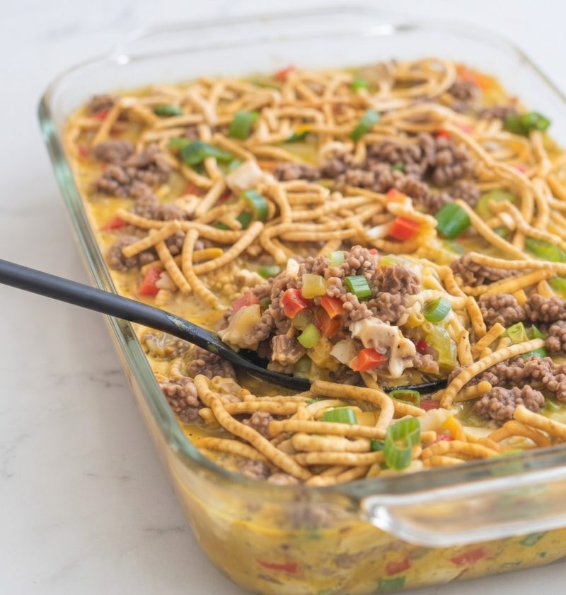 Ground Beef Chow Mein Casserole