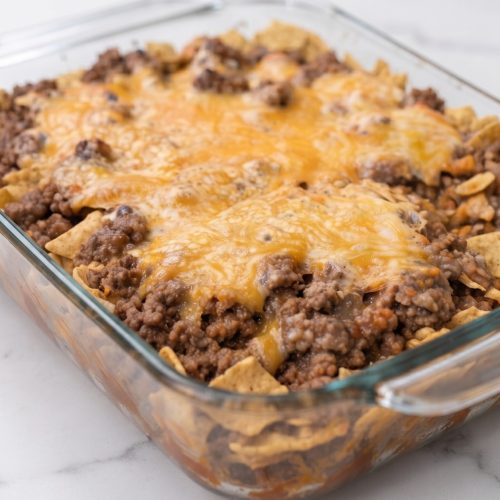 Oven-Baked 4-Ingredient Beef and Corn Chip Pie