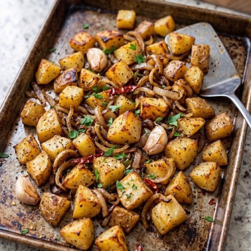 Oven Baked Amish Roasted Potatoes and Onions
