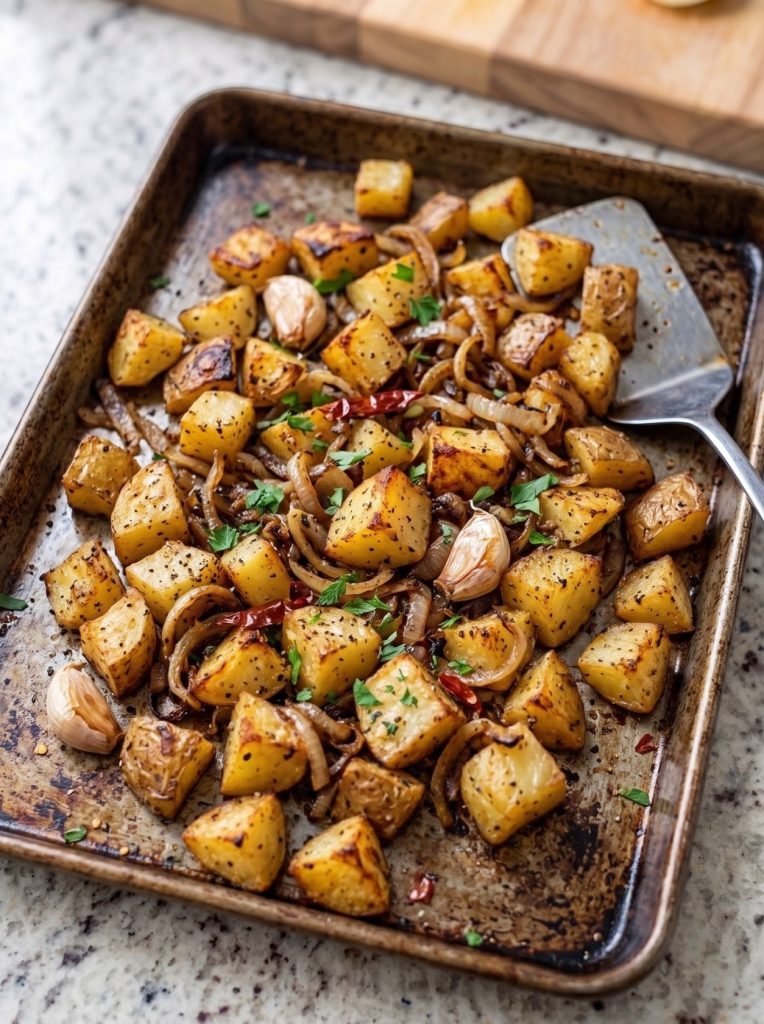 Oven Baked Amish Roasted Potatoes and Onions