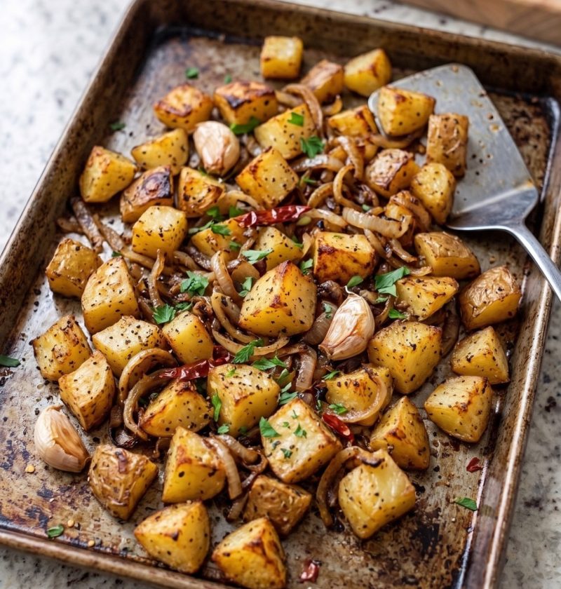 Oven Baked Amish Roasted Potatoes and Onions