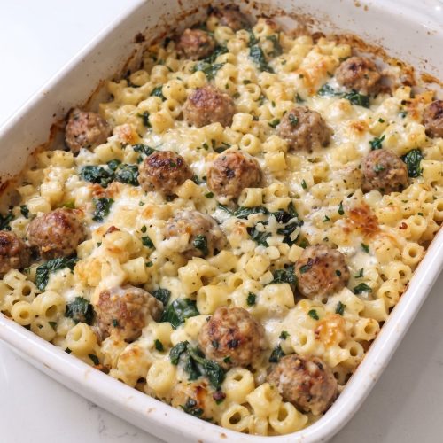 Oven-Baked 4-Ingredient Wedding Soup Pasta