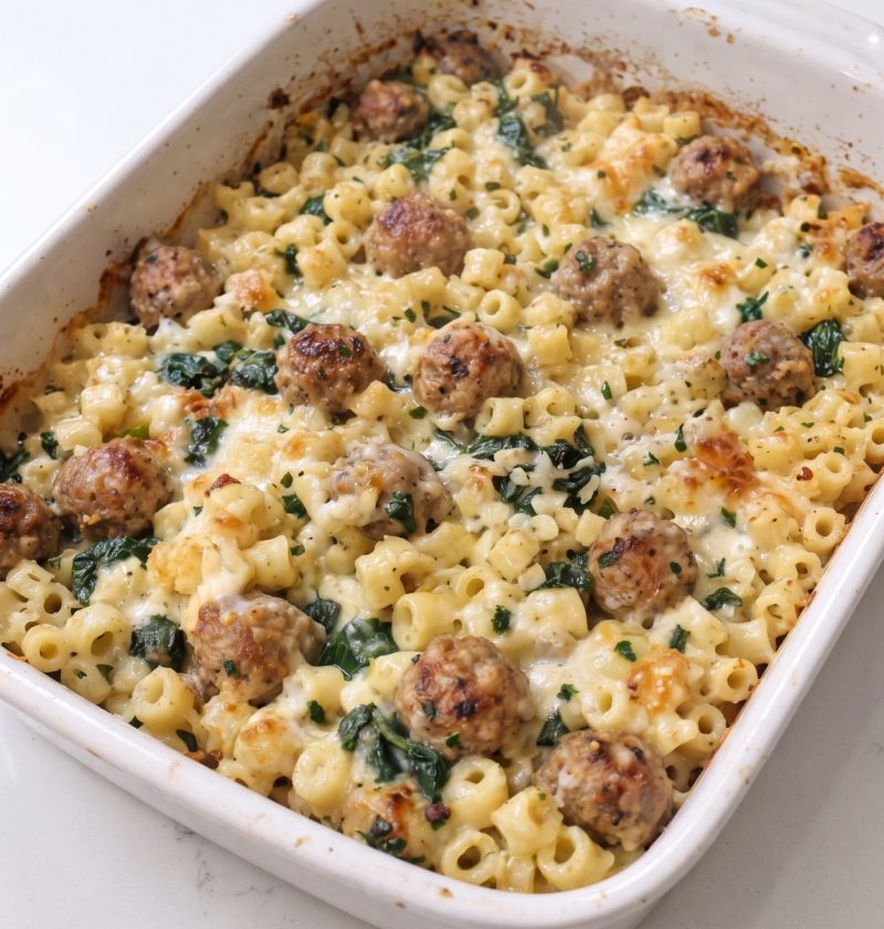 Oven-Baked 4-Ingredient Wedding Soup Pasta