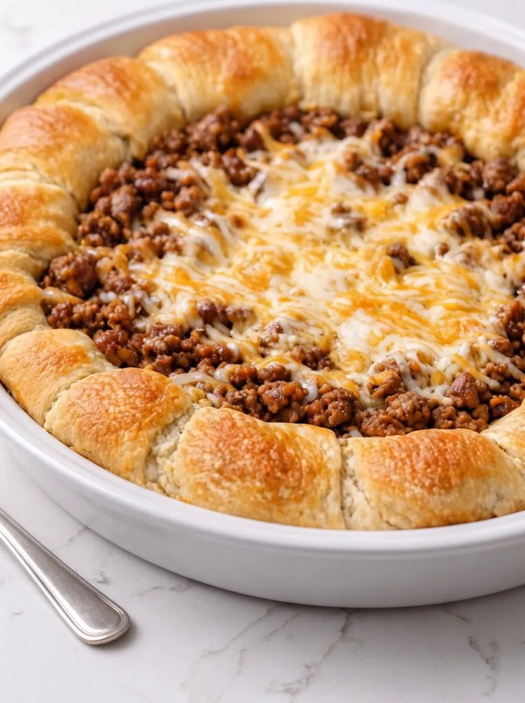 Cheesy Taco Crescent Pie