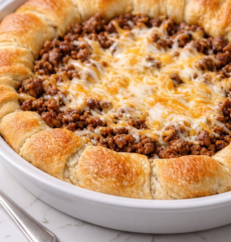 Cheesy Taco Crescent Pie