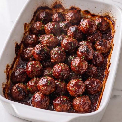 Oven Baked 3-Ingredient Cranberry BBQ Meatballs