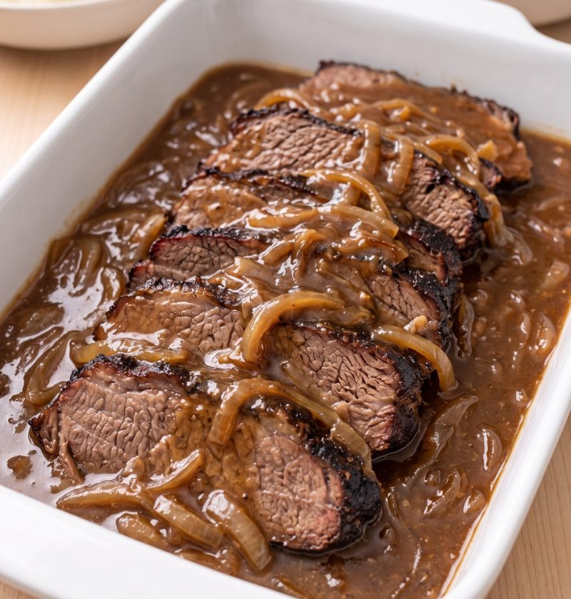 Oven Baked 3-Ingredients French Onion Brisket