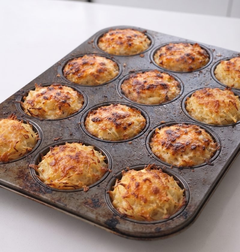 Oven-Baked 4-Ingredient Potato Au Gratin Cups