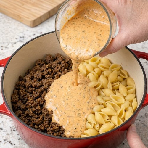 Creamy One-Pot Beef and Shells
