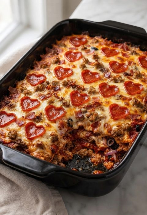 Meat Lover’s Pizza Casserole