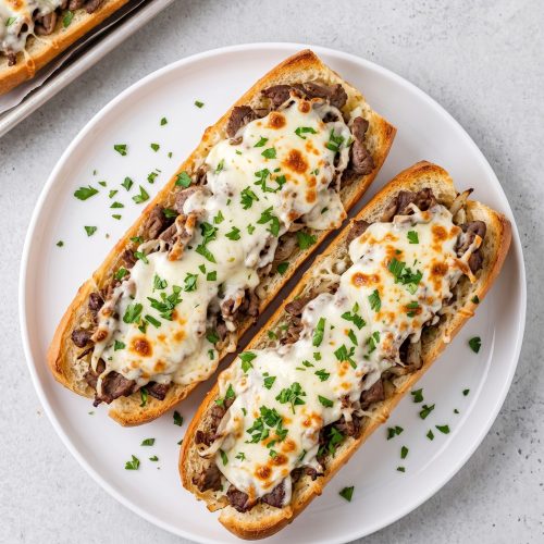 Philly Cheesesteak Garlic Bread