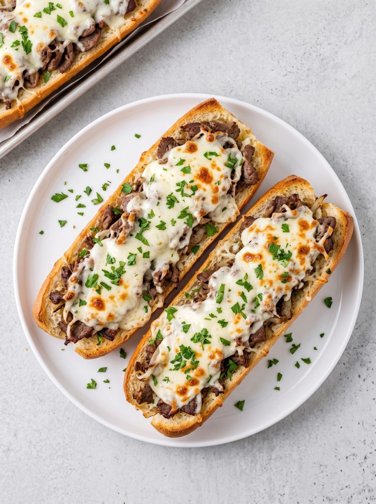 Philly Cheesesteak Garlic Bread