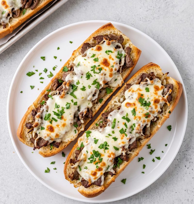 Philly Cheesesteak Garlic Bread