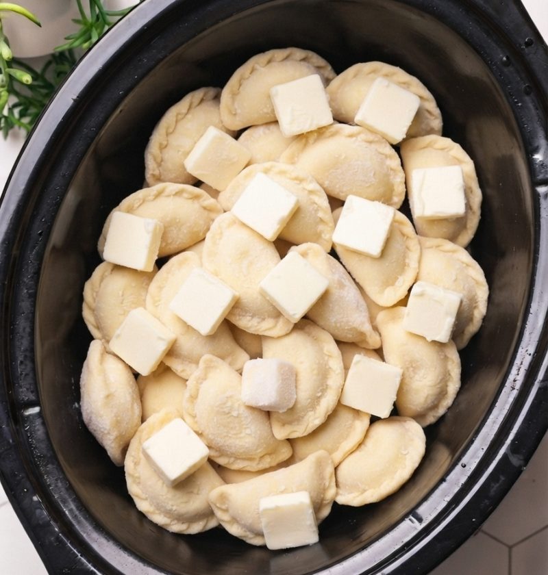 4-Ingredient Slow Cooker Pierogi Casserole