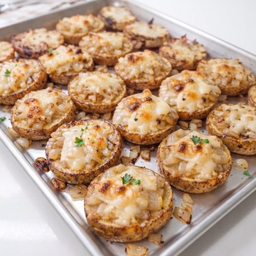 Oven-Baked Swiss Onion Potato Bites