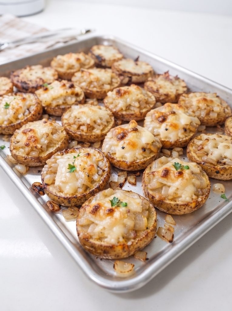 Oven-Baked Swiss Onion Potato Bites
