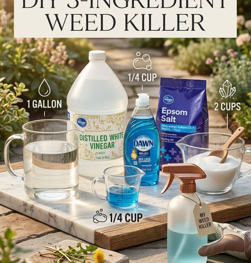 This 3-Ingredient Weed Killer Actually Works (And You Probably Already Have It)