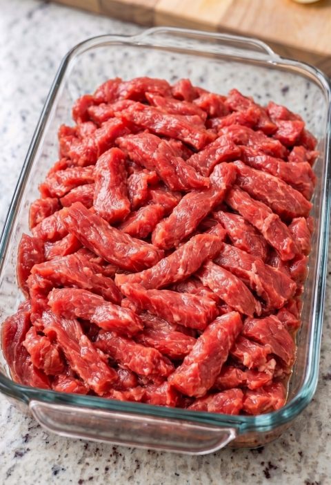 5-Ingredient Tax Season Oven Beef Strips
