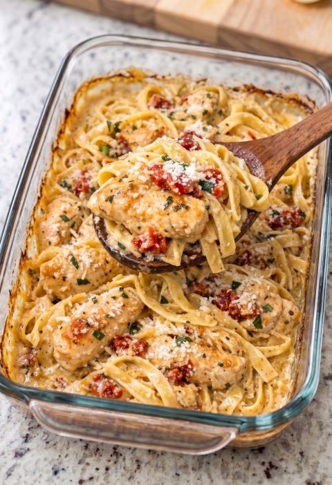 Oven Baked 5-Ingredient Marry Me Chicken Pasta