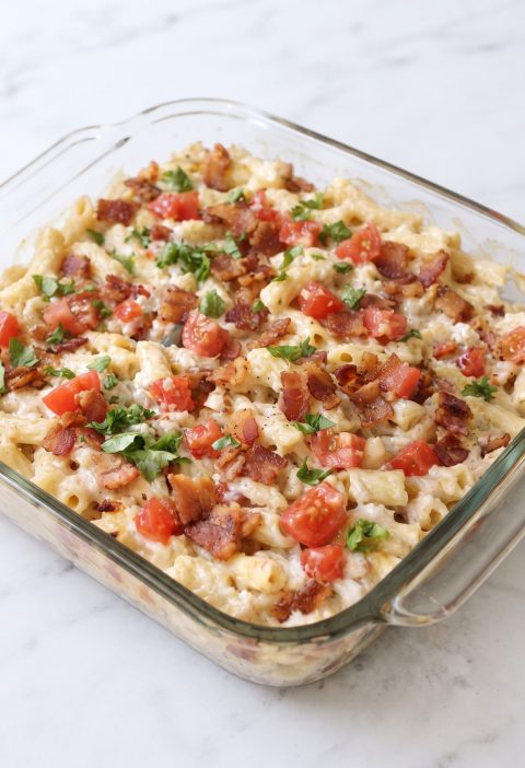 Oven Baked 5-Ingredient BLT Pasta