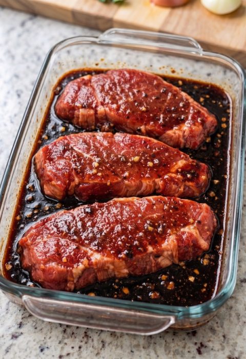 5-Ingredient Oven Beef Sirloin Steaks