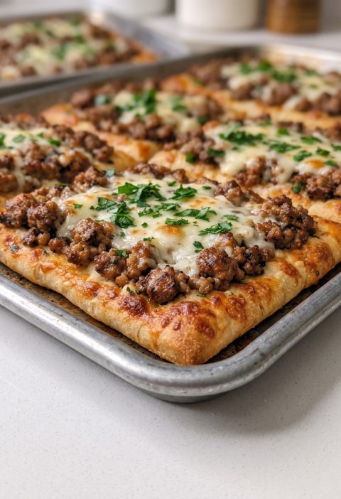 Oven Baked 4-Ingredient Beef Flatbreads
