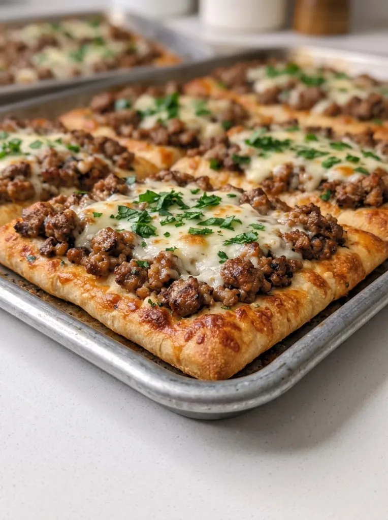 Oven Baked 4-Ingredient Beef Flatbreads