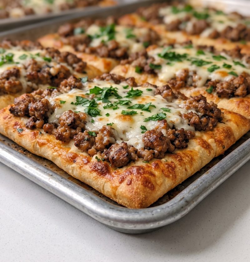 Oven Baked 4-Ingredient Beef Flatbreads