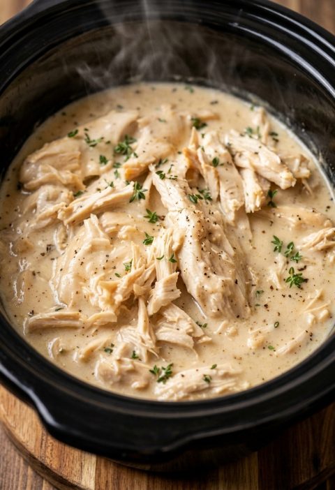 Slow Cooker 4-Ingredient Country Gravy Chicken