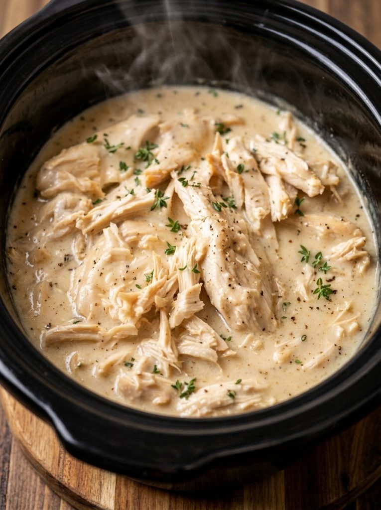 Slow Cooker 4-Ingredient Country Gravy Chicken