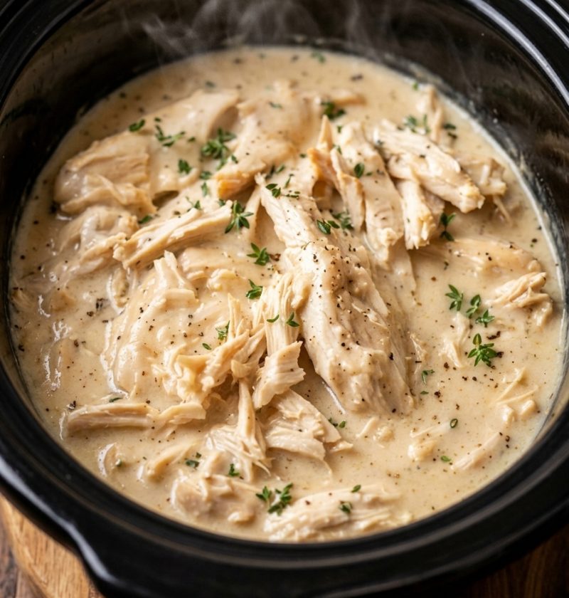 Slow Cooker 4-Ingredient Country Gravy Chicken