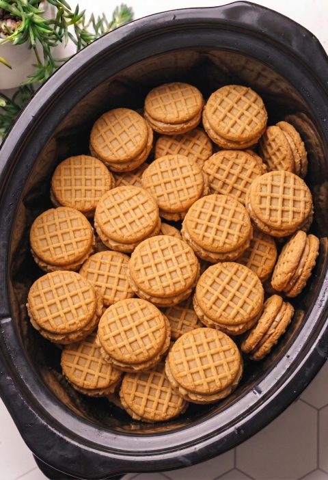 3-Ingredient Slow Cooker Summer Peanut Butter Cookie Dessert