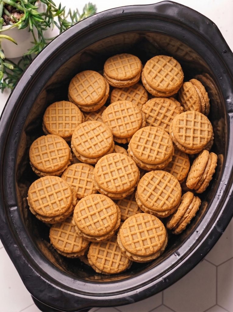 3-Ingredient Slow Cooker Summer Peanut Butter Cookie Dessert