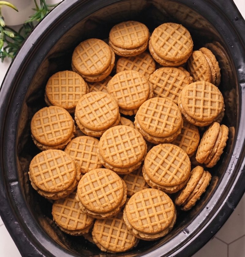 3-Ingredient Slow Cooker Summer Peanut Butter Cookie Dessert