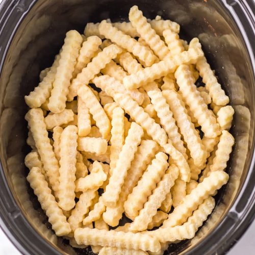 4-Ingredient Slow Cooker Cheesy Onion Fries