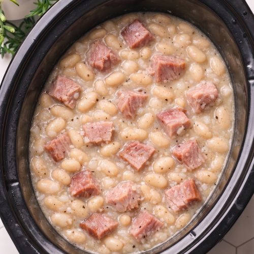 Slow Cooker 3-Ingredient Ham and Beans