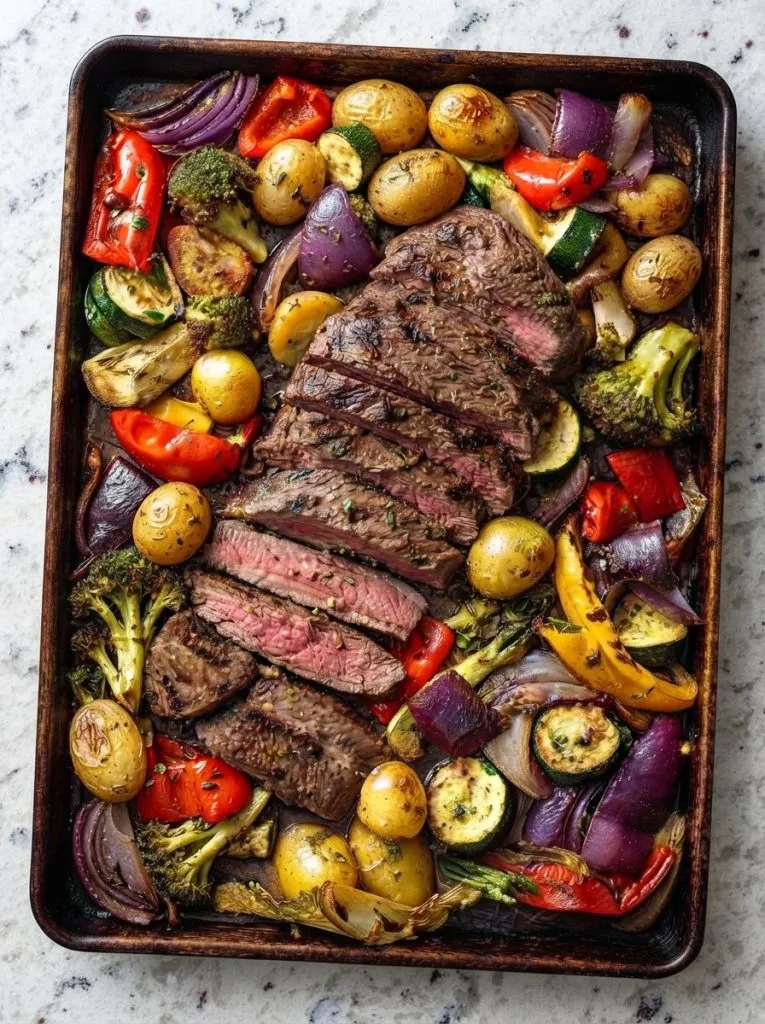 Balsamic Steak & Veggie Sheet Pan