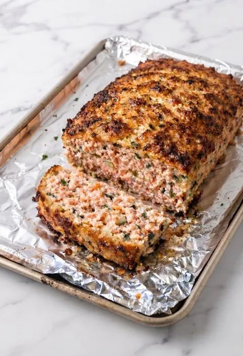 Oven Baked 6-Ingredient Retro Salmon Loaf