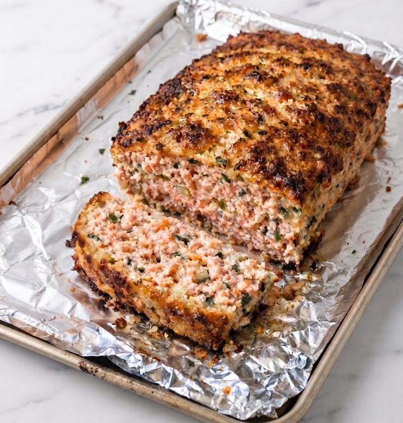Oven Baked 6-Ingredient Retro Salmon Loaf